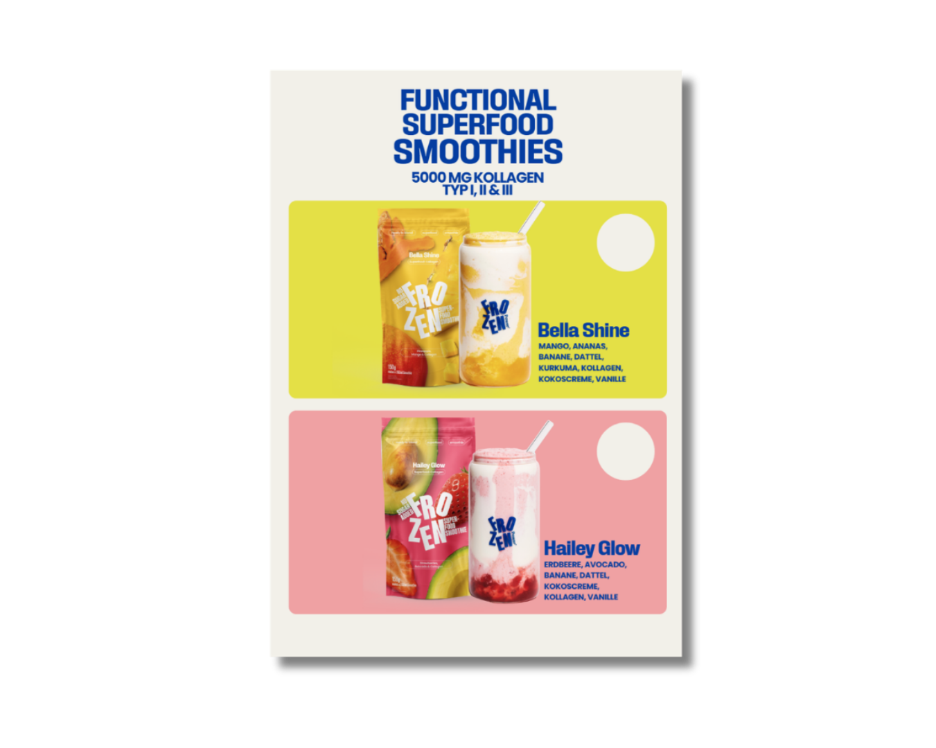 Smoothie Karte inkl. Aufsteller